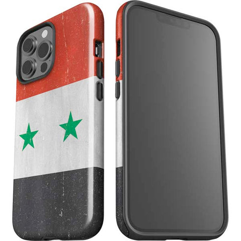 Syria Flag Distressed iPhone 15 Pro Max Impact Case